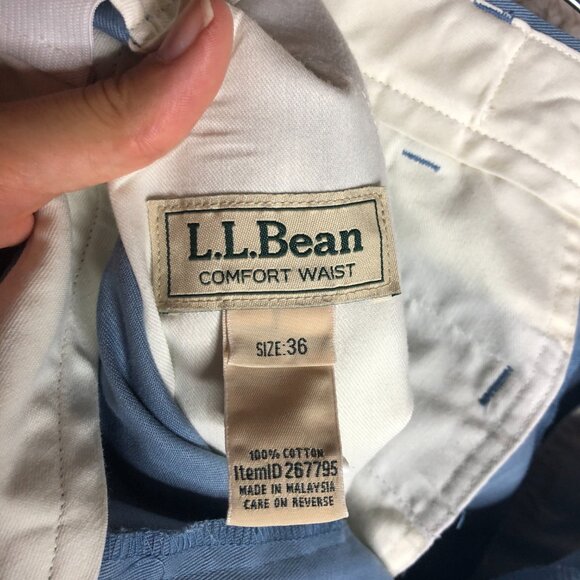L.L.Bean Comfort Waist Blue Men's‎ Shorts Size 36 - Picture 6 of 6